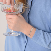 Bijoux pour enfants personnalisés Bracelet à breloques pour filles en argent sterling 925 poli avec cœur bouffant gravable Bracelet de bijouterie fine pour enfants