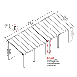 Gazebos étanches en aluminium pour pergola, hangar <span class=keywords><strong>de</strong></span> <span class=keywords><strong>jardin</strong></span>, stockage, arches métalliques extérieures, pavillon en aluminium - Product Image 3