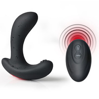 Drahtloser, ferngesteuerter, vibrierender, aufblasbarer Analplug aus Silikon für Männer und Frauen – Analperlen-Buttplug