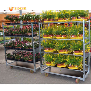 <span class=keywords><strong>Chariot</strong></span> de jardinage d'extérieur avec étagères et roues pour plantes et fleurs, style <span class=keywords><strong>danois</strong></span> - Product Image 5
