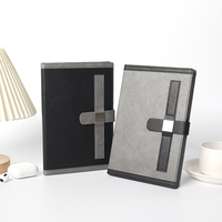 Carnet de notes A5 en cuir PU personnalisé, reliure thermique, style professionnel, simple et élégant, 96 feuilles, pour réunions de bureau