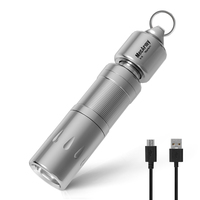 MecArmy X6 Mini porte-clés en titane lampe de poche 130LM 10180 torche LED batterie corps en aluminium torche EDC rechargeable