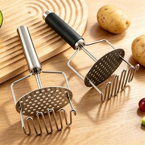 Double Layer Stainless Steel Potato Masher Comfort Grip Handle Potato Press <b>Tool</b> Smooth Mashed Potatoes Maker <b>Kitchen</b> <b>Gadget</b> - Product Image 5