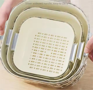 Double-Layer High Quality <b>Vegetable</b> <b>Chopper</b> Kitchen Sink Strainer Stainless Steel Blade Reusable Eco-Friendly Fruit <b>Vegetable</b> - Product Image 3