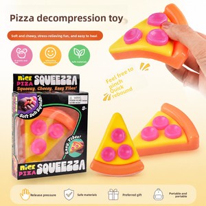 Vente directe d'usine en gros Squeezza Pizza Squishy, jouet souple pour les doigts, balle anti-stress pour enfants et adultes, jouet pour soulager l'anxiété - Product Image 4