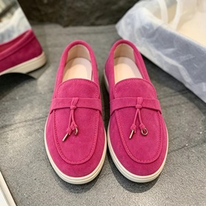 Wholesale Spring Summer New Arrival Womens Slip on Loafers Plus Size <b>Flat</b> Soled <b>Suede</b> Leather Breathable Wear Resistant - Product Image 6