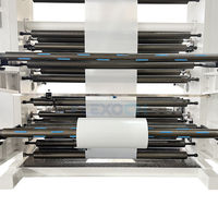 Machine d'impression flexographique à 8 couleurs de type empilable pour ligne de production de films plastiques et d'emballages souples en rouleau