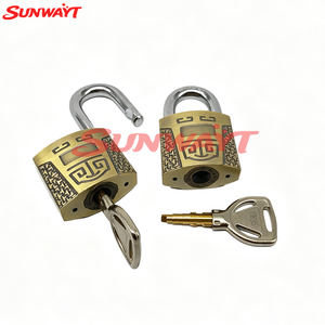 Cadenas en bronze à motifs 40 mm #   Serrure à clé pour boîte à monnaie, serrures de porte antivol pour machine à griffes, console de jeu d'arcade, distributeur automatique - Product Image 3