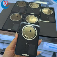 Avec couvercle arrière en verre magnétique de remplacement pour iPhone 17/17Pro/17Pro Max Boîtier arrière Porte vitrée avec cadre Plaque métallique