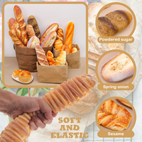 Gros Pain Artificiel Simulé PU Matériel Grandes Baguettes pour Panier Modèle Chambre Boulangerie Restaurant Boutique