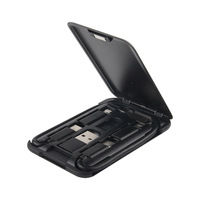Porte-cartes de visite multifonctionnel transfrontalier câble de données tout-en-un support de téléphone étui à cartes adaptateur ensemble de câbles de charge