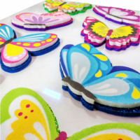 Autocollants en mousse EVA, papillons tridimensionnels, 2 motifs, nouveau modèle, paillettes pour la décoration de scrapbooking, décoration de la maison
