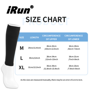 <span class=keywords><strong>IRun</strong></span> Calcetines de compresión deportivos para pantorrilla, Mangas de compresión personalizadas para piernas de baloncesto, Calcetines sin pie, Mangas de compresión para piernas de fútbol - Product Image 3