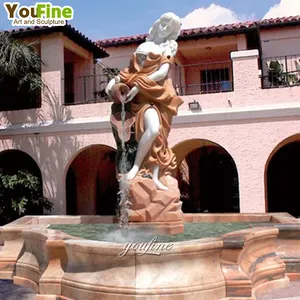 Factory Direct marble female statue water fountain for garden