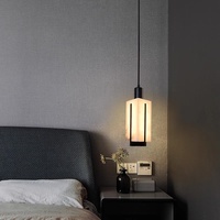 Suspension LED 220V en fer et marbre doré, style minimaliste italien, pour chambre, villa, îlot de cuisine, couloir, comptoir de bar