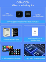 Adaptateur sans fil CarPlay Android Auto pour voitures équipées d'un système filaire d'origine, Plug & Play, réconnexion automatique, commande vocale, USB-A/USB-C