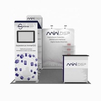 Stand d'exposition sans outil en tissu tendu en aluminium 10x10 pieds pour salon professionnel