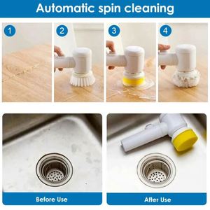 Brosse Électrique Portable USB 5-en-1 pour Nettoyage de Salle de Bain et Cuisine – Vente en Gros Personnalisée - Product Image 5