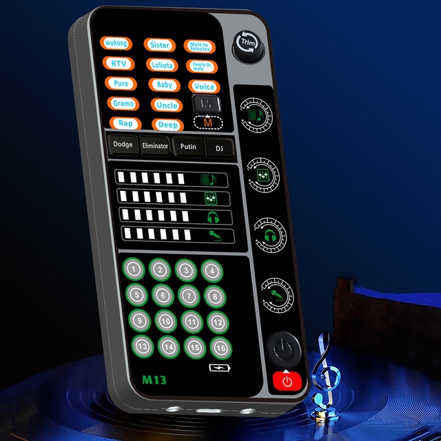 Original Factory Portable M13 Mini Voice Changer Live Sound Card for Phone & Mobile Computer for Game Live Broadcast