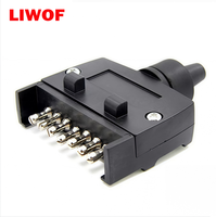 Kit de feux arrière LED pour remorque, 8 pièces, 12V, étanches, feux de freinage et clignotants, avec prise 7 broches, câble de 8 m, pour remorque, caravane, Ute