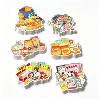 Aangepaste schattige cartoon stickers, waterdicht, krasbestendig, fruit, dessert en groente, gestanste voedselstickers, cadeau voor tieners en kinderen