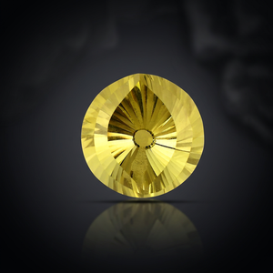 Quartz Citron Rond Taillé Concave, Pierre Précieuse Naturelle Jaune de Qualité Supérieure, Semi-Précieuse, Meilleur Prix Gopika Gems - Product Image 3