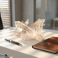 Groupe de cristaux de quartz naturel de qualité supérieure, géode brute de guérison pour la décoration de bureau, vente en gros en vrac