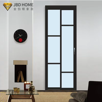 Porte coulissante encastrée en aluminium moderne JBD (porte PD) - Système coulissant fin et discret pour applications intérieures et armoires