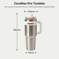 Vaso Térmico Personalizado de Acero Inoxidable de Doble Pared y 40 oz con Tapa de Paja Abatible con un Clic para Gimnasio, Oficina y Viajes