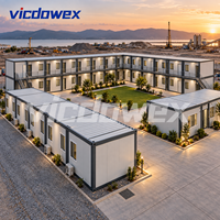 VICDOWEX Maison conteneur modulaire préfabriquée en kit au design contemporain pour camp de construction et logement des travailleurs