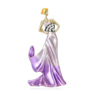 เข็มกลัดรูปพัดพับสามมิติ ดีไซน์ทันสมัย วัสดุโลหะผสมเคลือบน้ำมัน สำหรับตกแต่งเสื้อโค้ท เสื้อคลุม และปกเสื้อ - Product Image 6