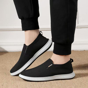 Chaussures décontractées en toile de coton pour hommes, semelle en PVC antidérapante, semelle intérieure en latex, confortables, à enfiler, pour la marche, OEM ODM, vente en gros - Product Image 5