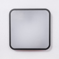 Applique murale LED moderne en aluminium moulé sous pression pour balcon et jardin, noire et blanche, étanche, extérieure, avec douille E27 et garantie de 2 ans