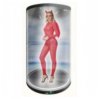 Pantalla holográfica 3D de 21,5 pulgadas, sistema operativo Android AI, gabinete de holograma humano, pantalla transparente, tubo holográfico interactivo Ai