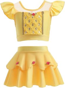 Traje <span class=keywords><strong>de</strong></span> Baño <span class=keywords><strong>de</strong></span> Verano para Niñas, Traje <span class=keywords><strong>de</strong></span> Baño <span class=keywords><strong>de</strong></span> Princesa Elsa, Anna y Bella, Traje <span class=keywords><strong>de</strong></span> Baño <span class=keywords><strong>de</strong></span> una Pieza, <span class=keywords><strong>Bikini</strong></span> para Fiestas Infantiles, Ropa <span class=keywords><strong>de</strong></span> Playa - Product Image 4