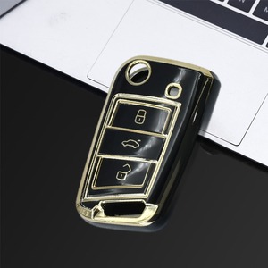 Funda para Llave <span class=keywords><strong>VW</strong></span>, Elegante Funda Negra para Llave Sagitar, Bolsa Protectora de TPU para Llave de Coche, Llavero (Compatible con Golf/Lavida), Resistente a Arañazos - Product Image 4