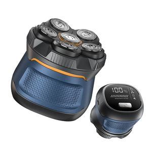 Rasoio Elettrico per Uomo, Impermeabile, per <span class=keywords><strong>Rasatura</strong></span> <span class=keywords><strong>a</strong></span> <span class=keywords><strong>Secco</strong></span> e Umido, 5W 1400mAh, Rasoio Rotante Ricaricabile per Testa Calva - Product Image 1