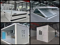 Maison conteneur pliable SKYLINE à prix abordable, construction rapide, design moderne, modulaire, extensible, maison préfabriquée compacte pour l'extérieur