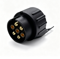 Adaptateur Mini Européen 7 Broches vers 13 Broches pour Remorque et Caravane, Prise et Fiche Norme UE, Connecteur de Conversion 7 vers 13