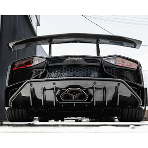 SV Style Forged Dry Carbon Fiber <b>Rear</b> <b>Spoiler</b> Set For Lamborghini Aventador LP700 LP740 LP750 2011-2021 - Product Image 2