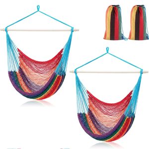 Hanging Rope Swing Large Macrame Hanging Chair Hanging <b>Hammock</b> Swing Chair With Tassel <b>Hammock</b> Chair - Product Image 1