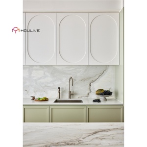 2025 עיצוב מותאם אישית ארונות מטבח עיצוב מותאם אישית ארונות אי הסורג כולל ציר כיור - Product Image 4