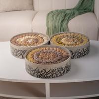 Boîtes cadeaux personnalisées pour mariage du Ramadan, chocolats, dattes, boîtes de luxe en acrylique transparent avec couvercle rond, emballage alimentaire en cuir pour chocolats