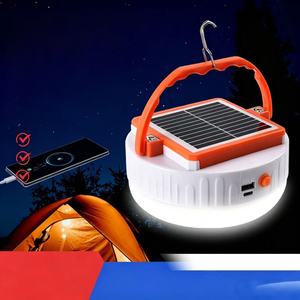 Lampe de camping solaire LED portable, rechargeable par USB, lampe d'urgence avec fonction de banque d'alimentation, lampe solaire suspendue étanche pour l'extérieur - Product Image 2
