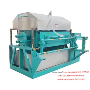 Kleine Semi-automatische Ei Lade Machine Afval Papier Recycling Pulp Ei Fruitschaal Lade Vormen Making Machine