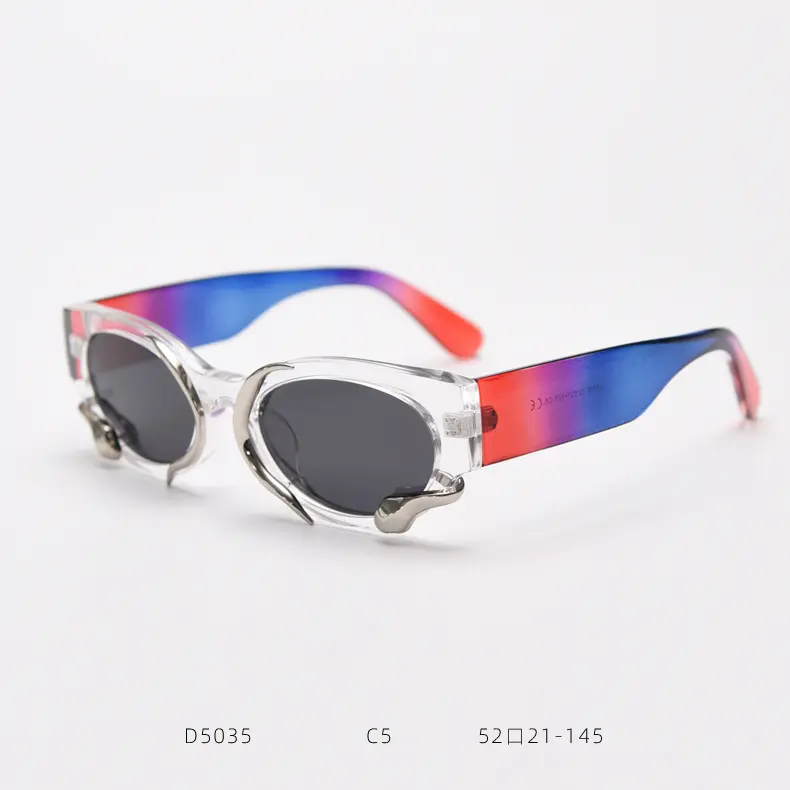 Gafas de sol polarizadas con forma de serpiente para hombre y mujer, anteojos de sol de aleación, a la moda, de marca, con protección UV400, 2023