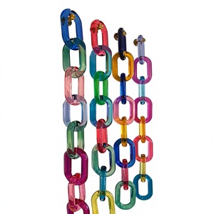 Chaîne de maillons en résine tendance pour la décoration intérieure, artisanat artistique vintage, éléments décoratifs multicolores de qualité supérieure en forme ronde - Product Image 4