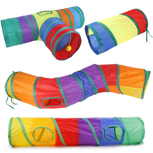 Productos para mascotas 50*25 cm plegable Arco Iris gato túnel conjunto canal venta al por mayor gato juguetes interactivos tubo túnel para gatos de interior - Product Image 3