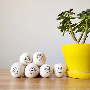 6 Pieces 1 Set Pure New Zealand Wool Reusable <b>Laundry</b> 7cm Organic <b>Laundry</b> <b>Ball</b> Handmade 100% Wool Dryer <b>Balls</b> With Cotton Bag - Product Image 5