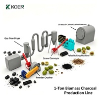 Kleine biomassa-houtkoolfabriek |   Shredder & continue carbonisatieoven voor de recycling van kokosnootschalen en landbouwafval